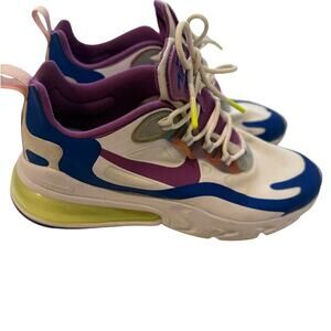 Nike Air Max 270 React Easter White Purple Retro Sneakers CW0630-100 mens 6.5